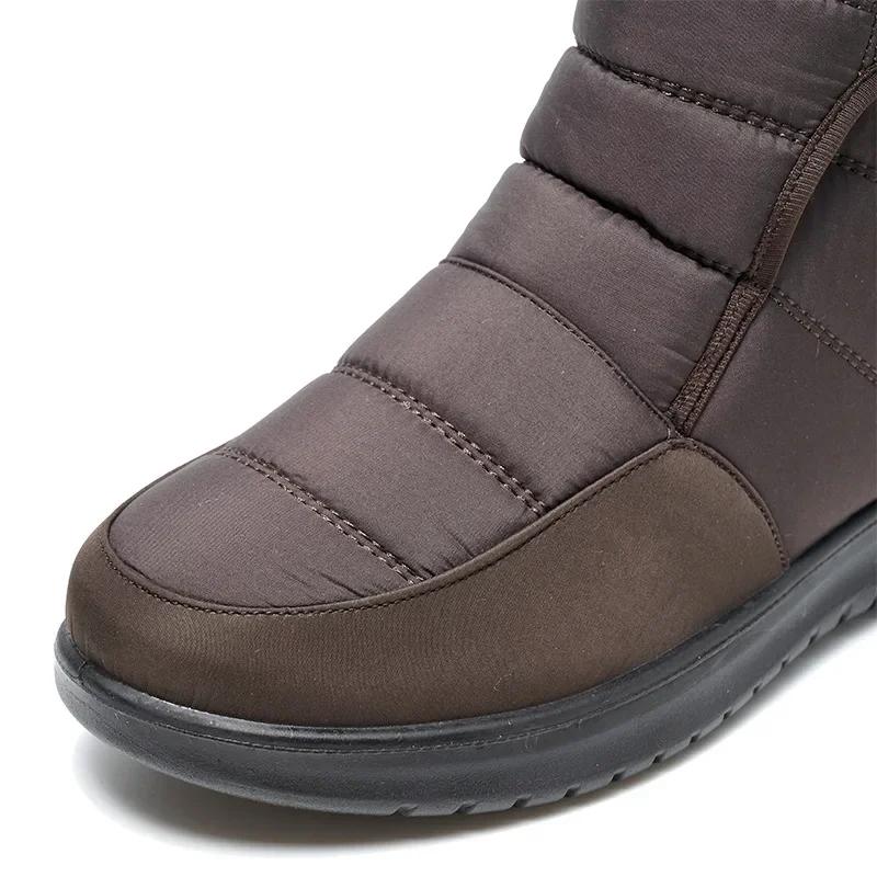 Waterproof Women Boots Winter Shoes Platform Wedge Snow Boots Comfort Thick Plush Warm Ankle Boots Female Footwear Botas Mujer