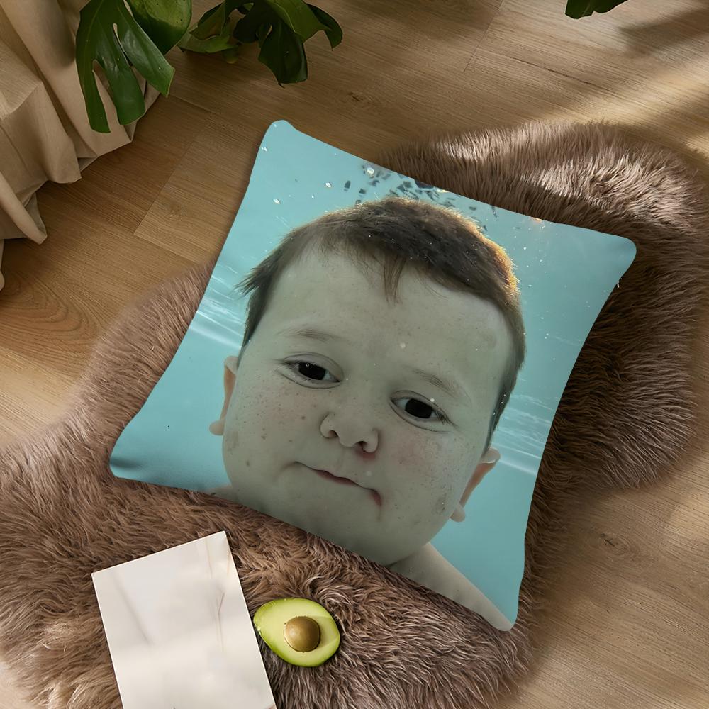 Funny H-Hasbullas Boy cushion cover Living Room Accent Couch Back Support Square Lounge Restful Nap Companion Pillow Case