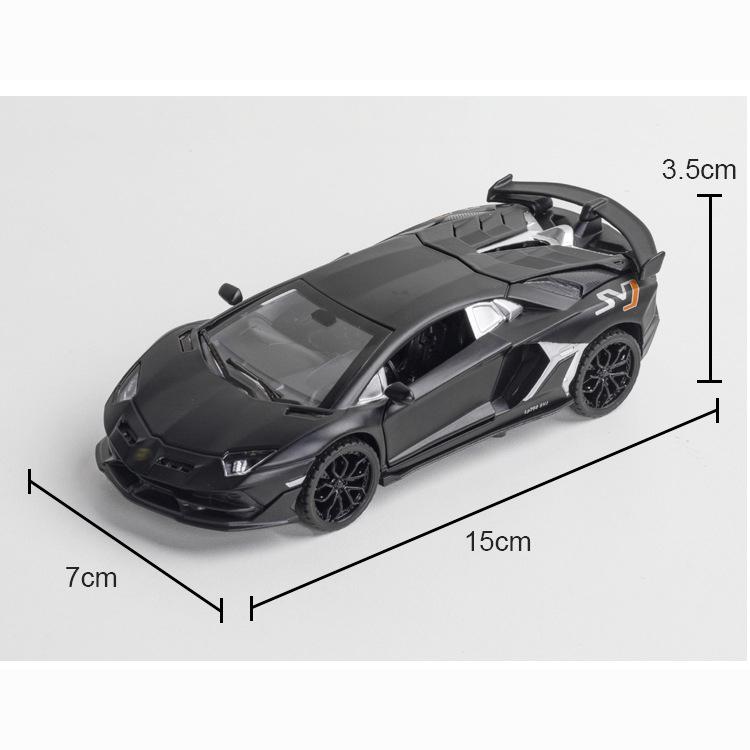 1:32-skala Aventador SVJ Diecast Legering bilmodell, Diecasts Lekebiler Bilmodell med lydlys Collection Leker for barn Gave