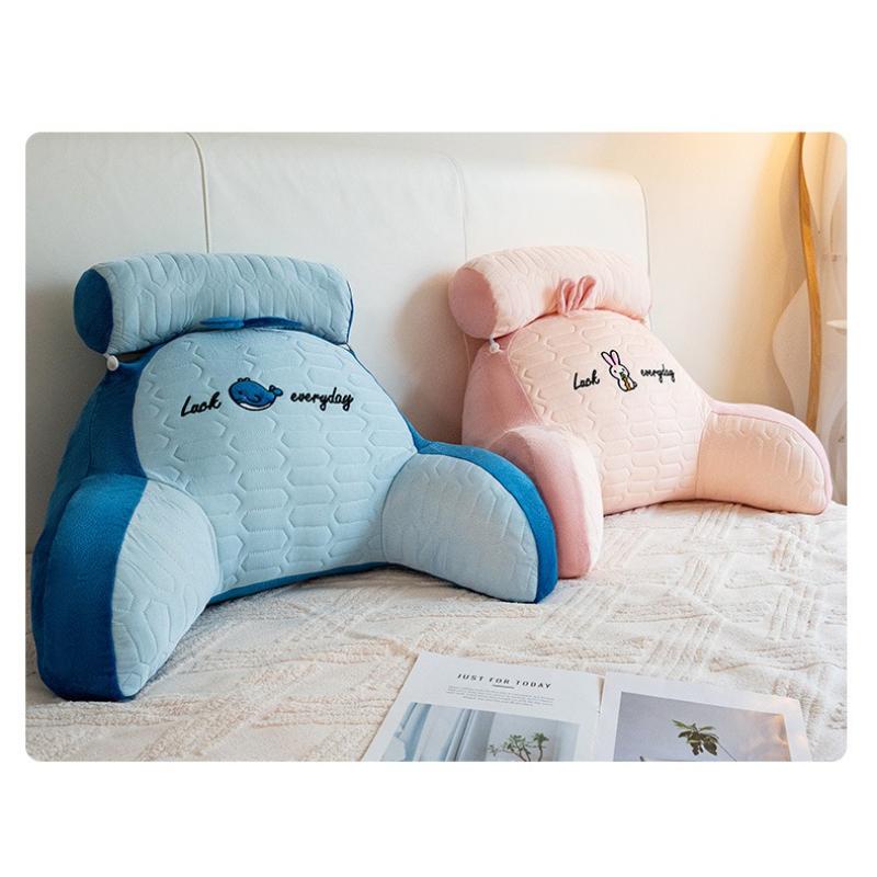 Multi-functional Latex Headboard Cushion Soft Bag Waist Support Pillow Large Back Sofa Pillow Bed Reading Can Be Removed and Washed Ergonomic Pillow