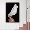 Abstract Flowers Feathers Woman Canvas Painting Wall Art Sexy Nude Women Print Poster Picture For Living Room Home Decoration