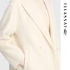 ELLASSAY Women's Elegant Pearlescent White Cashmere Blend Coat