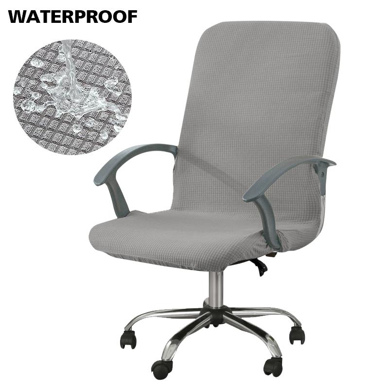 

Waterproof Chair Cover Jacquard Office Computer Chair Cover Gaming Armchair Seat Cover Elastic Stretch Anti Dirty Removable S