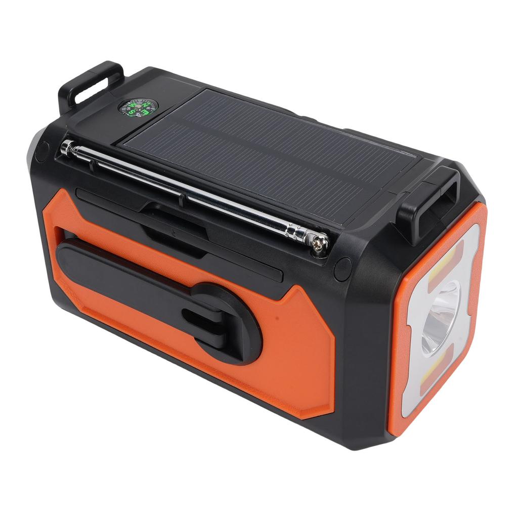 Emergency Radio Multi Function 12000mAh Solar Hand Crank AM FM WB Battery Powered with Cell Phone Ch