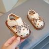 2024 Vintage Style Floral Summer Sandals for Baby Girls - Cute Squeaky Princess Shoes