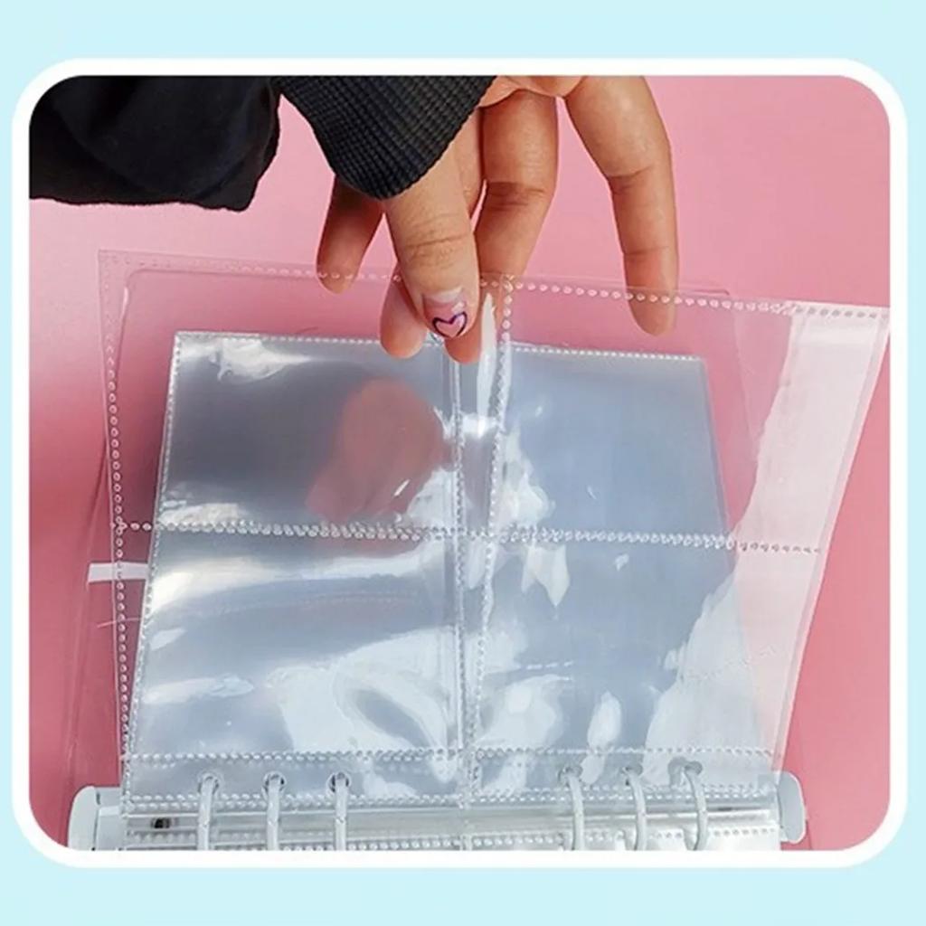 10pcs A5 Binder Sleeves 1P 2P 4P Photo Album Binder Refill Inner Cards Photocard Refill Bags Pockets For Mini Instax Name Card
