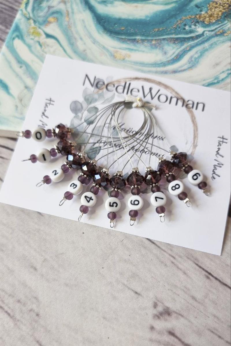 

Набір з 10 маркерів для в язання, маркерів-петельок з бісером one size мафінів кольору