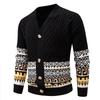 Men's Cardigan Sweater Jackets Cable Knitted V Neck Button up Sweaters Ribbed Textured Cardigan Sweater Jacket Casual Long Sleeve Sweaters for Men