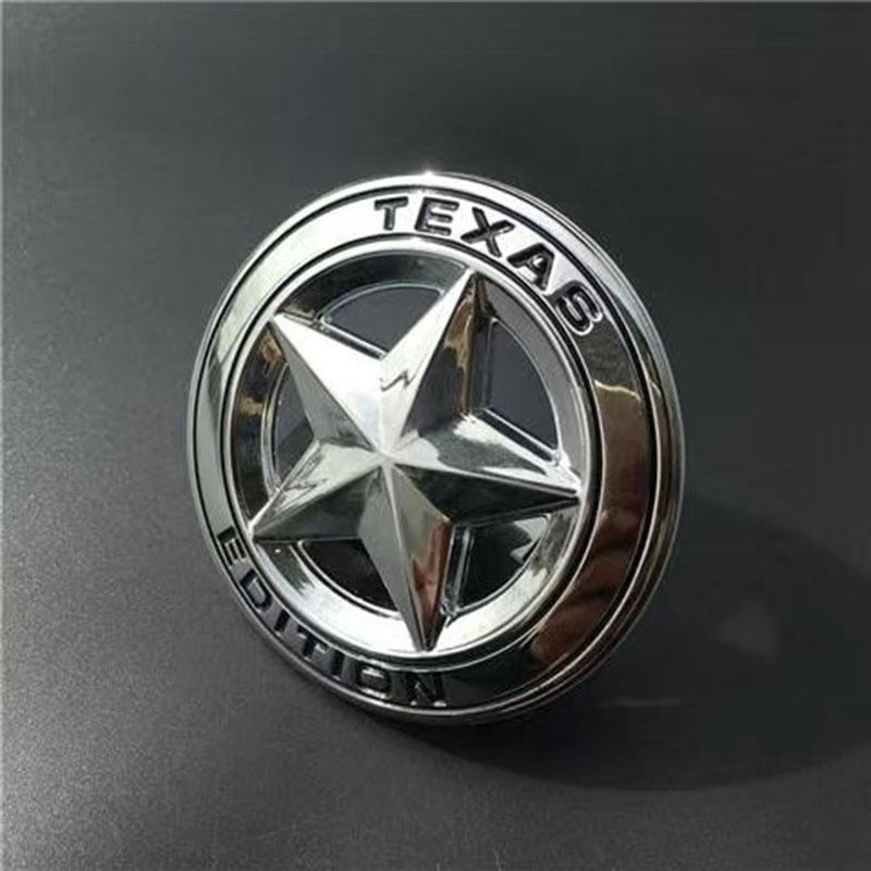 3D Metal TEXAS EDITION Shield Pentagram Star Side Fender Door Emblem Badge Car Stickers For JEEP Wrangler Liberty Grand Cherokee ALU1