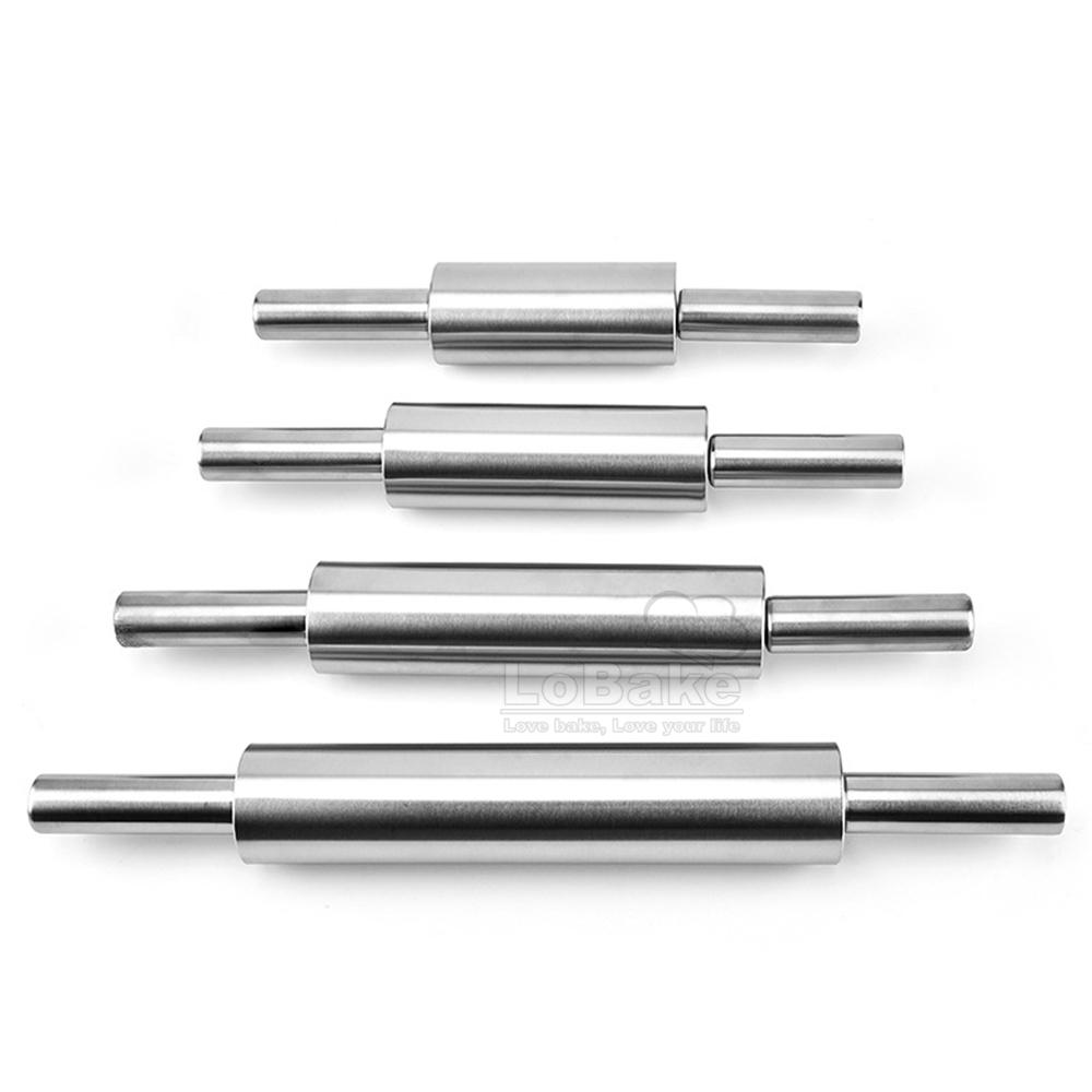 Stainless Steel Flour Rolling Pin Flour Stick Pressing Surface Roller Household Kitchen Tools