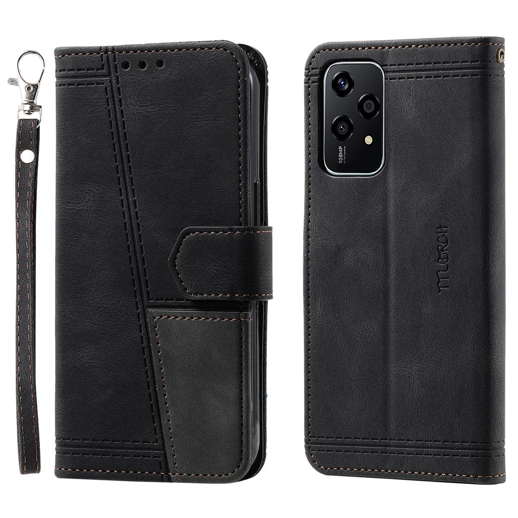 TTUDRCH Style 004 for Honor 200 Lite Case Leather Magnetic Clasp RFID Blocking Phone Cover