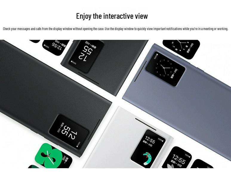 Husă Oglindă Inteligentă Samsung pentru Galaxy S24 Ultra, Note20 Ultra, S23 Ultra