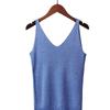 Women's Summer Halter Sexy V-neck Slim Bright Silk Knit Vest Wearing Sleeveless T-shirt Base Top Trend