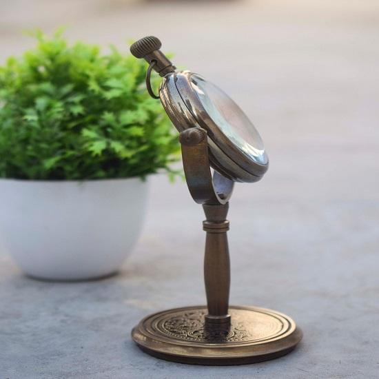 Tischuhr aus Messing, Schreibtischuhr, gravierte Uhr, Ruhestandsgeschenk, Einweihungsgeschenk