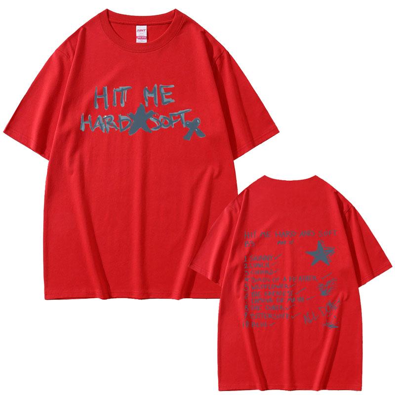 Hit Me Hard and Soft Tour T Shirts Unisex Hip Hop Fashion Loose Tshirts Unisex Casual Oversized Tshirt Unisexs Streetwear