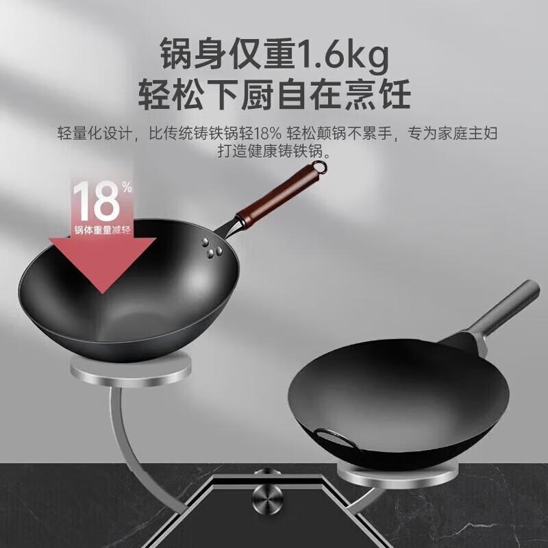 KBH Lightweight Cast Iron Stir-Fry Wok