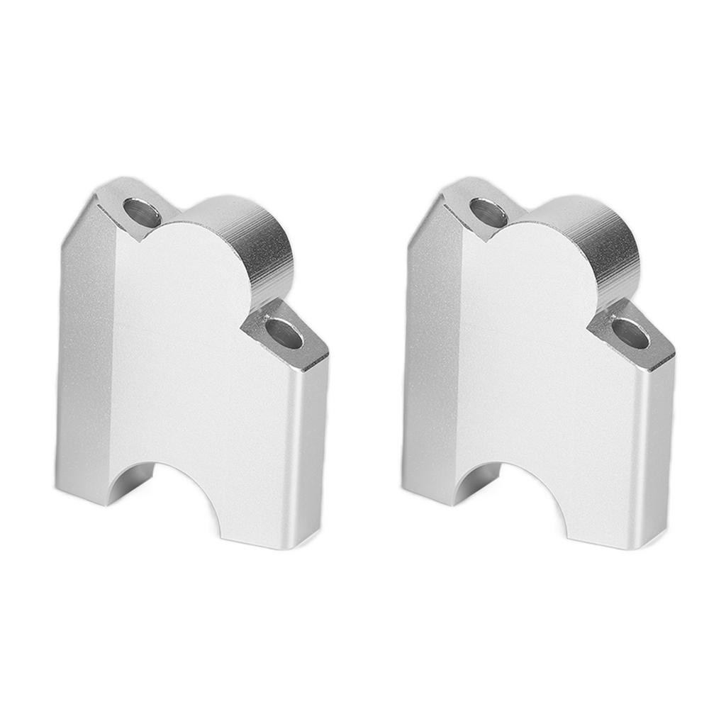 2pcs HandleBar Riser Mount Clamp Aluminum Alloy Replacement for Yamaha XT1200Z Super Tenere 2010‑2014Silver