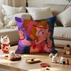 The Chipmunk Anime Adventure Cushion Cover Anti-dustmite Pillowcase Invisible Zipper Silky Short Plush Sofa Cushion Cover