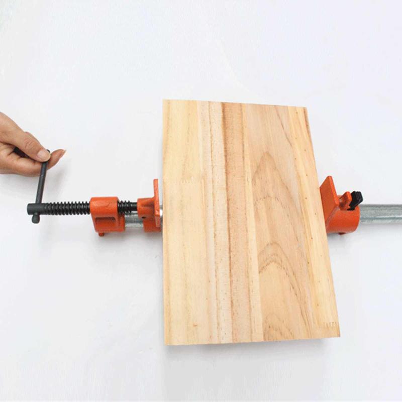 1Pc Heavy Duty Pipe Clamp for Woodworking Wood Gluing Pipe Clamp Steel Cast Iron Pipe Clamp Fixture Carpenter Hand Tool