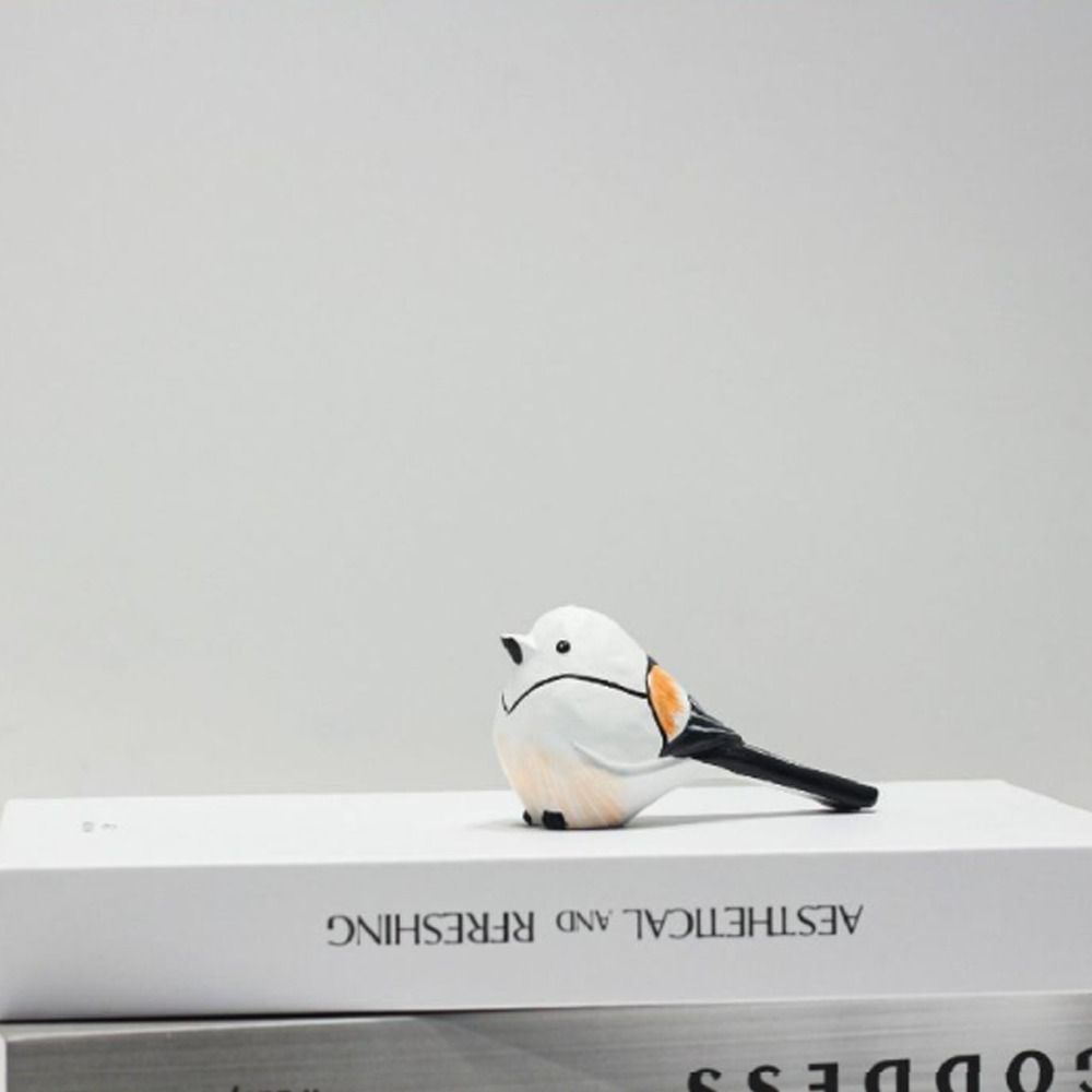 Handmade Fat Chirp Bird Ornament Vintage Robin Bird Ornament  Bookshelf Decor