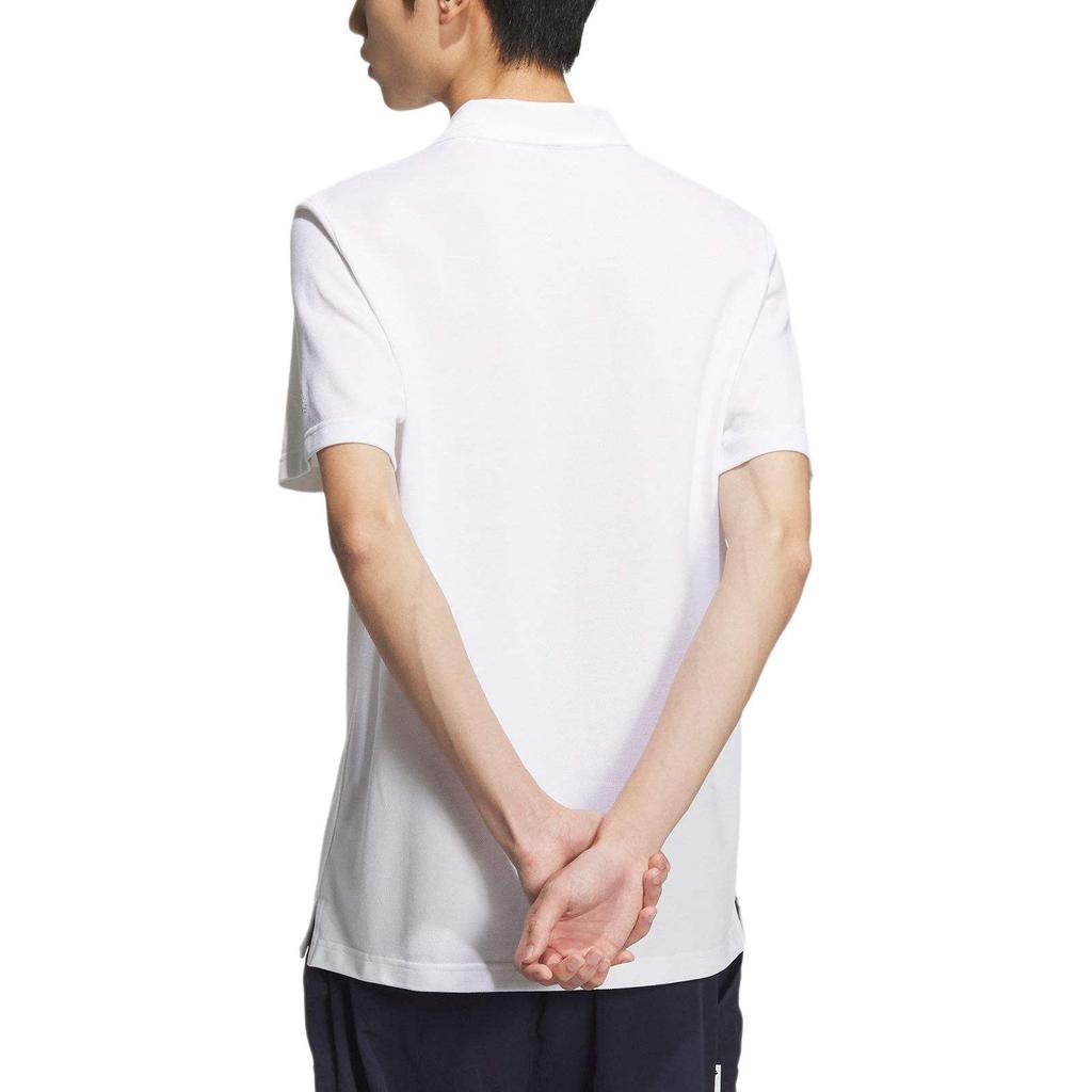 Adidas Polo Shirts Men's White Polo Collar Moderate Straight Fit JD3200
