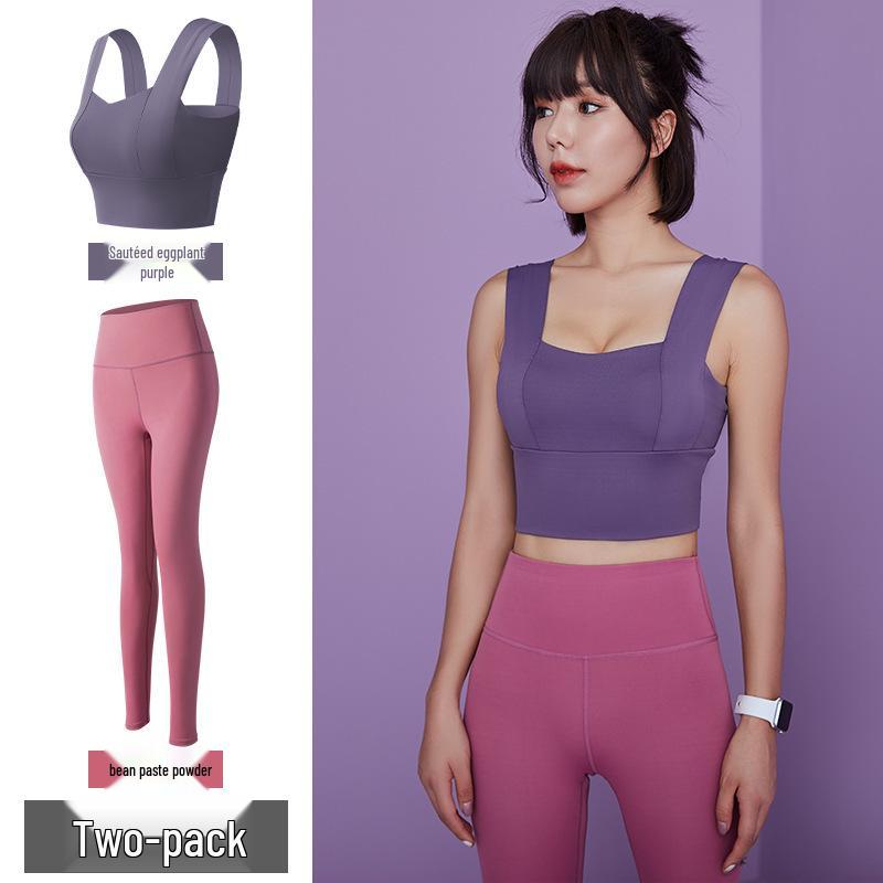Conjunto Esportivo e de Yoga com Sutiã Esportivo Emagrecedor Costas Nuas Feminino 2025