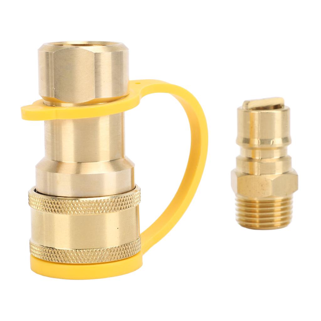 3pcs Gas Quick Connect Fittings Brass 1 2in Gas Quick Connect Adapter Kit for Rv Trailer Van