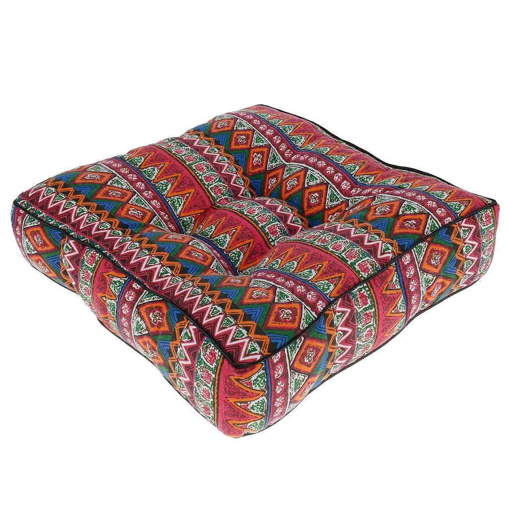 Thickening Chair Seat Cushion Office Chair Cushion Printed Soft Linen Seat Cushions For Chair Floor Car Home Decorative Cushions