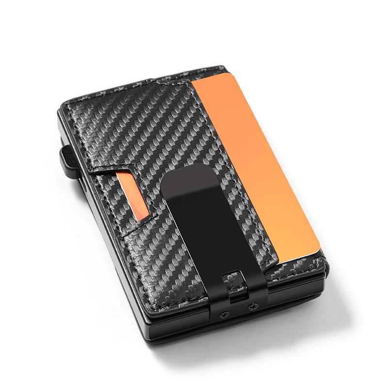 

Новый кошелек-портмоне мужской из ультраволокна с магнитной застежкой, складывающийся вдвое, удобный и портативный для бизнеса, из углеродного волокна