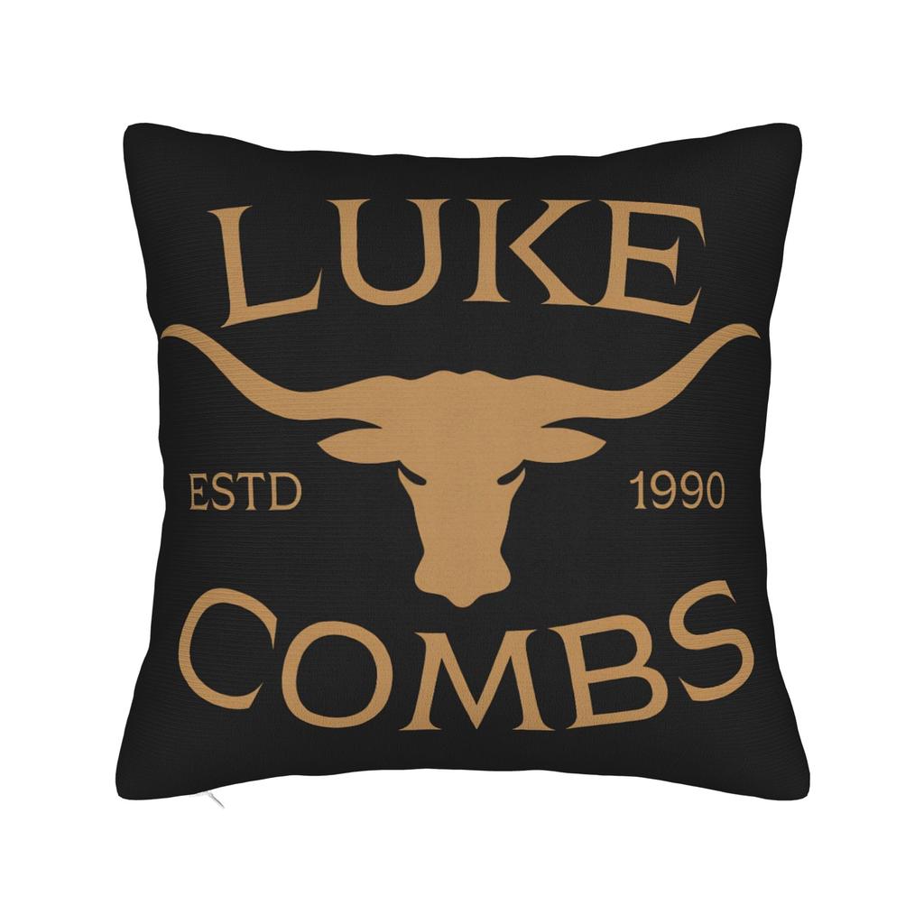 L-Lukes Combss Country Music Pillow Cover Graphic Cushion Cover Novelty Pillow Case For Living Room Chair