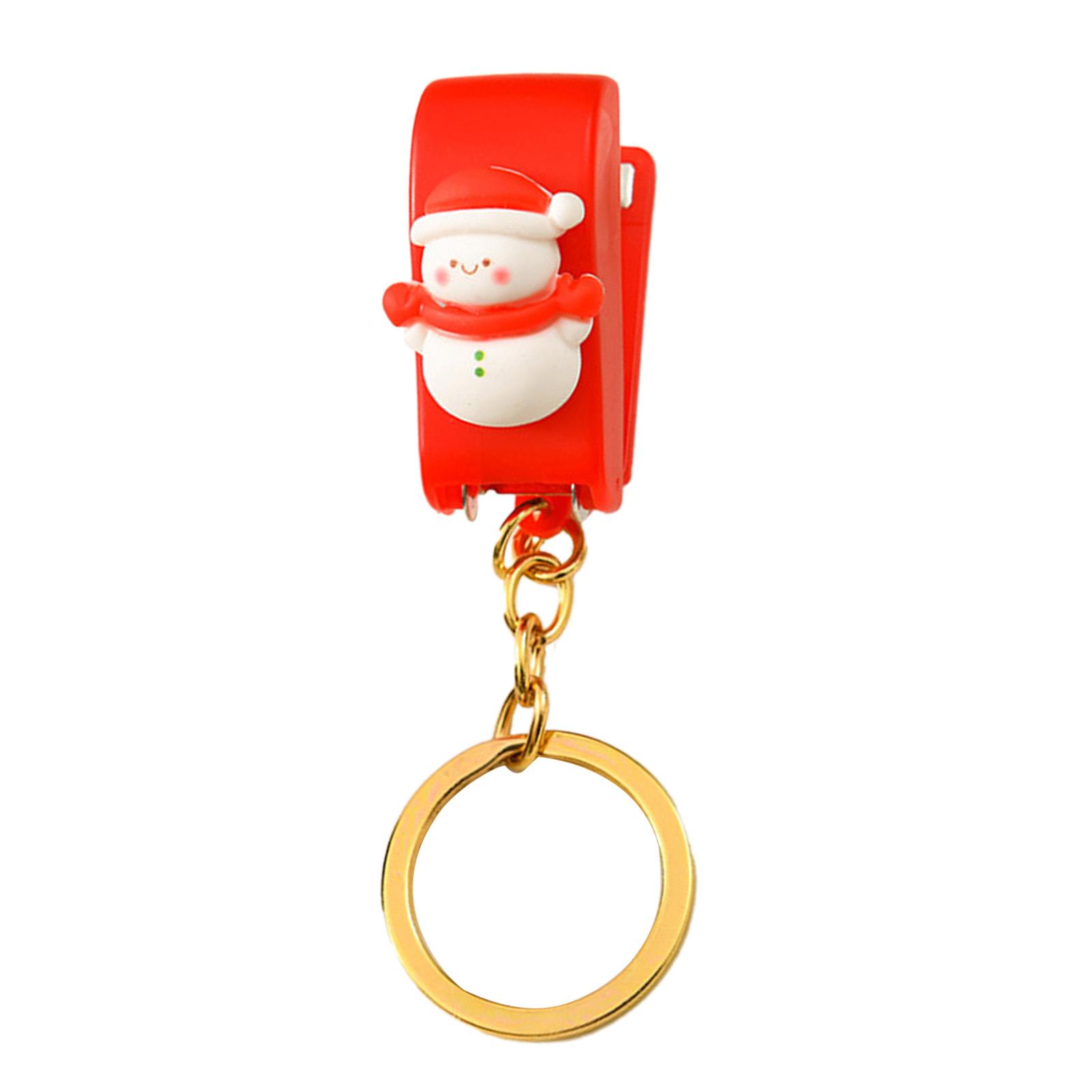 

Mini Stapler Multipurpose Cute Cartoon 10 Sheets Capacity Small Manual Table Stapler with Keychain for Christmas