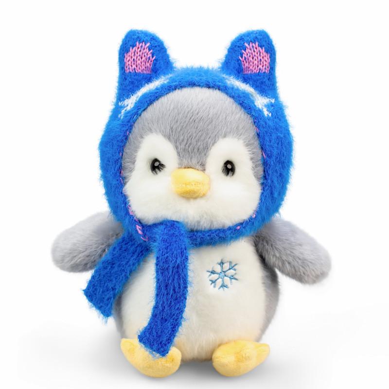 Plüschpinguin Spielzeug mit Schal und Hut für Kinder Geburtstagsgeschenk