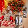 Christmas Snow Globe Lantern LEDs Hang-ing Lamp Warm Night Light Batterys Operated for Home Ornamnet Gifts