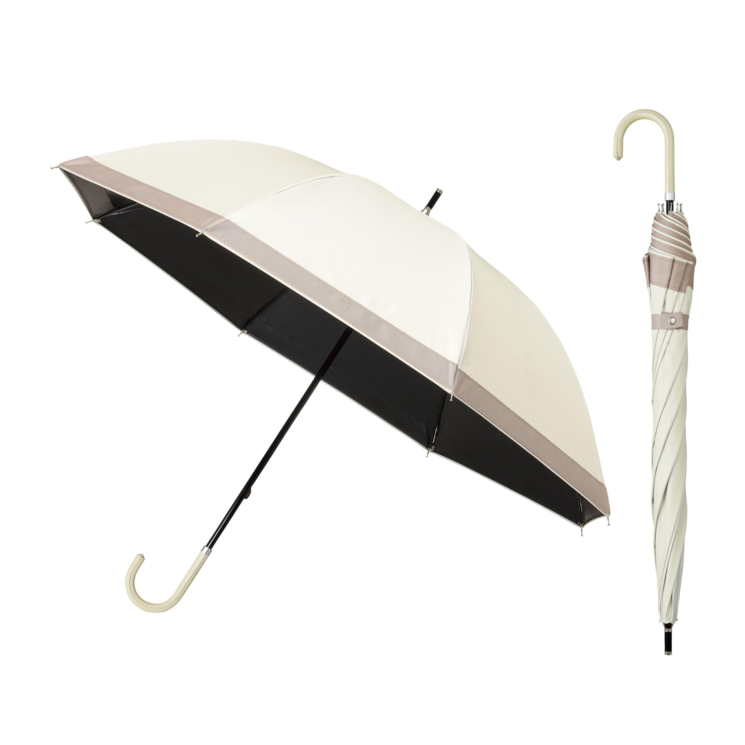 

Солнцезащитный зонт Sunblock Lab Parasol из ткани с охлаждающим эффектом Radiant для экстремальной защиты от жары, защита от УФ-лучей, первоклассная светоблокировка, водоотталкивающий, длинный зонт 55 см слоновая кость