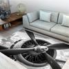 Aviation Inspired Jet Engine Propeller Floor Mat, Non-Slip Rectangular Large Area Rug, Decorative Carpet for Living Room Bath