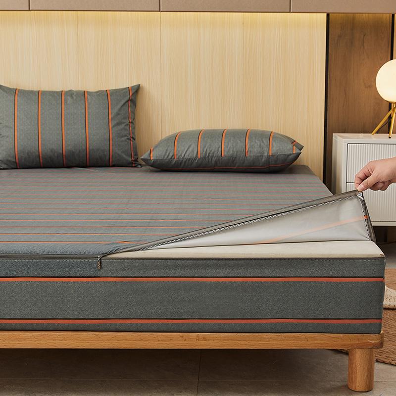 

Водонепроницаемый чехол для матраса с защитой от постельных клопов и застежкой-молнией, все включено, покрывала, простыни на резинке с шести сторон, покрывала по индивидуальному размеру 90x200x20cm