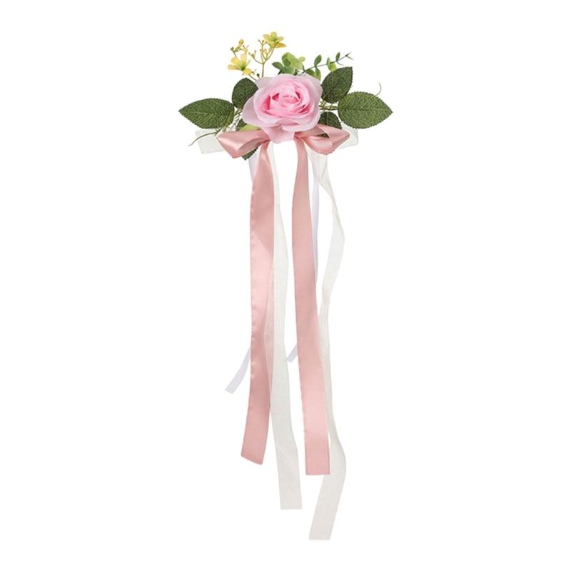 

1 упаковка свадебных цветов на спинку стула, свадебные украшения для стульев, скамейки для прохода, церковные искусственные цветы для свадьбы X3UC