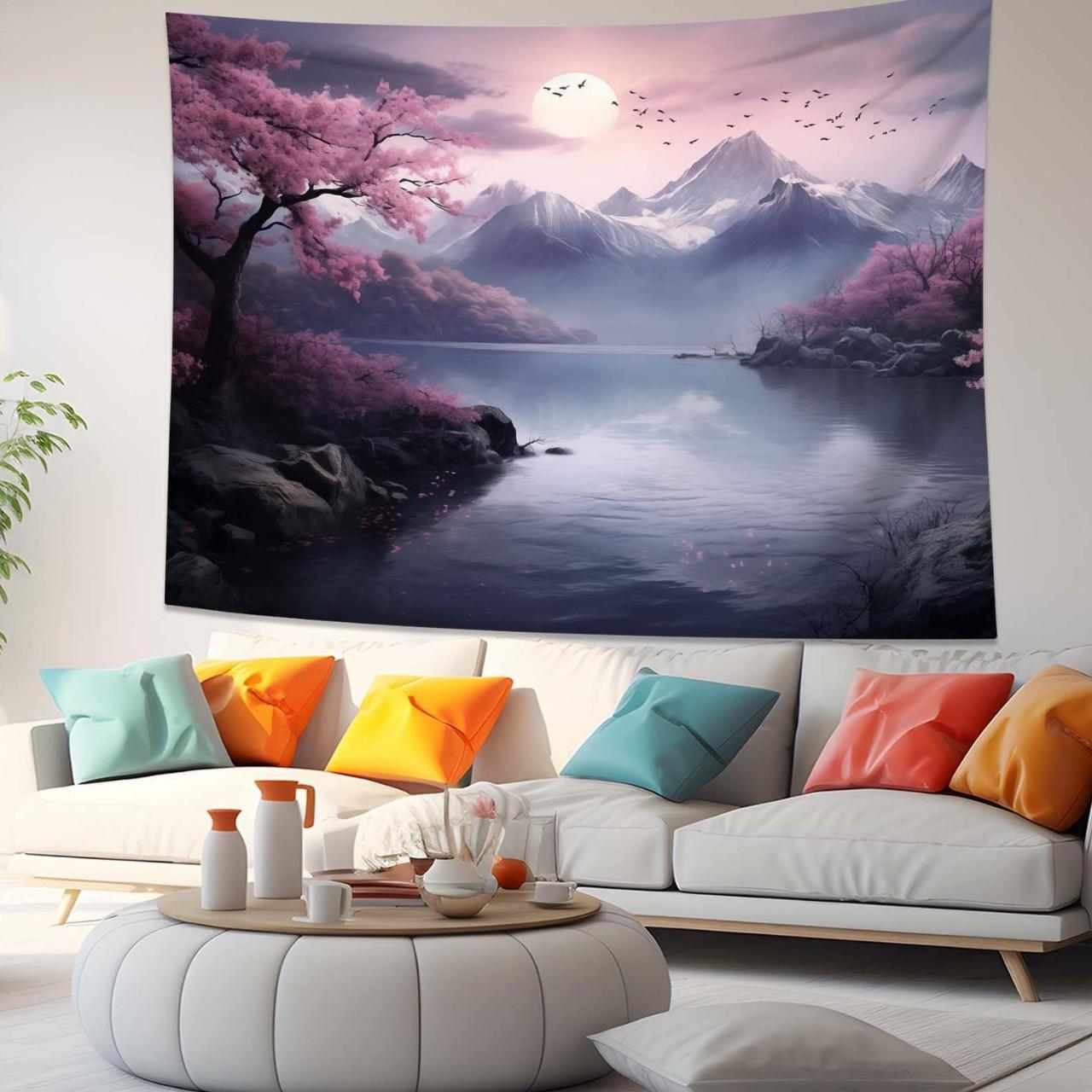 Asian Cherry Blossom tapestry 75x100 чёрный