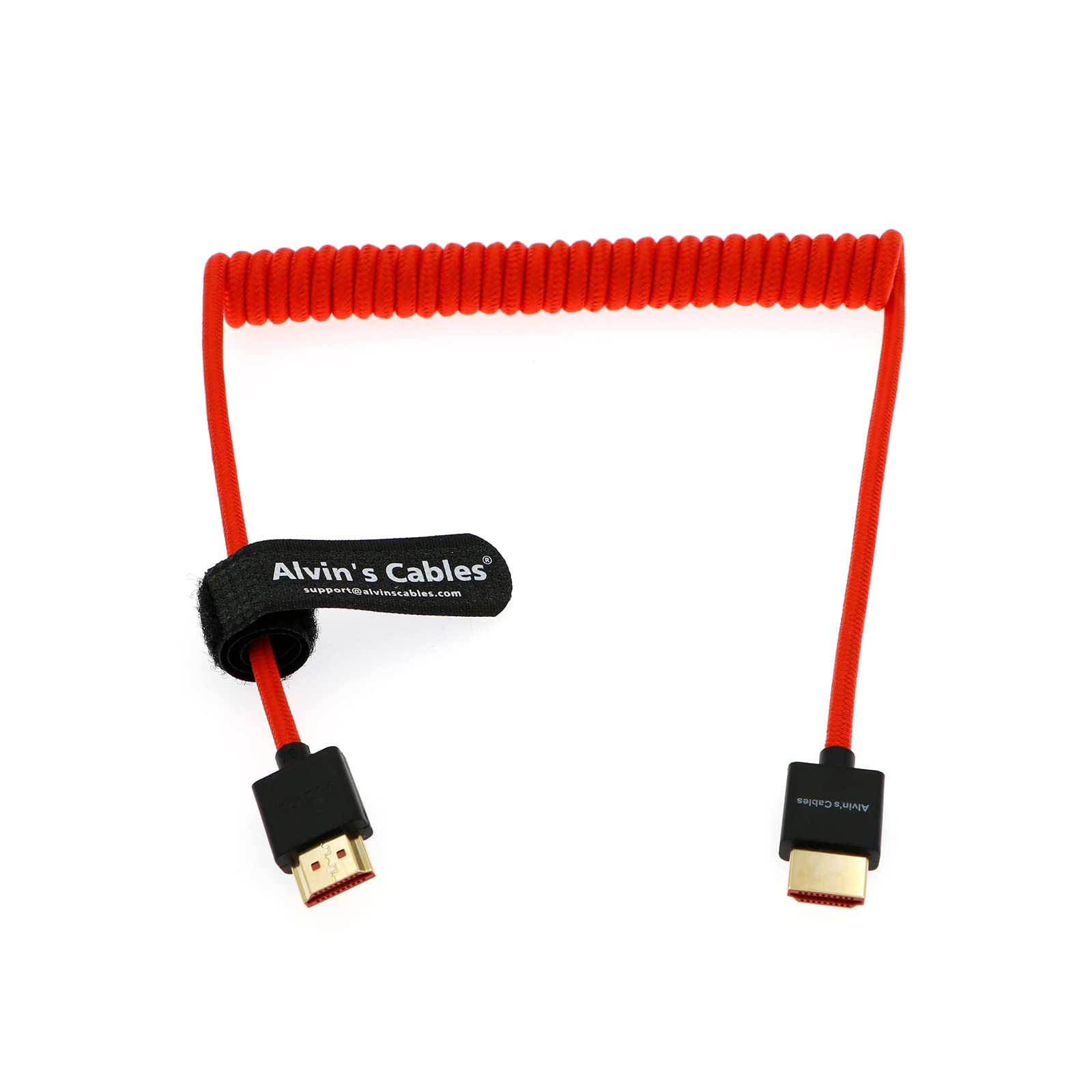 

Alvin s Cables 8K 2.1 Full HDMI Braided Coiled Cable for Atomos Ninja-V, 4K-60P, Z-CAM, Canon-C70, Sony A7S3, A9, A74 (18-28 inches)