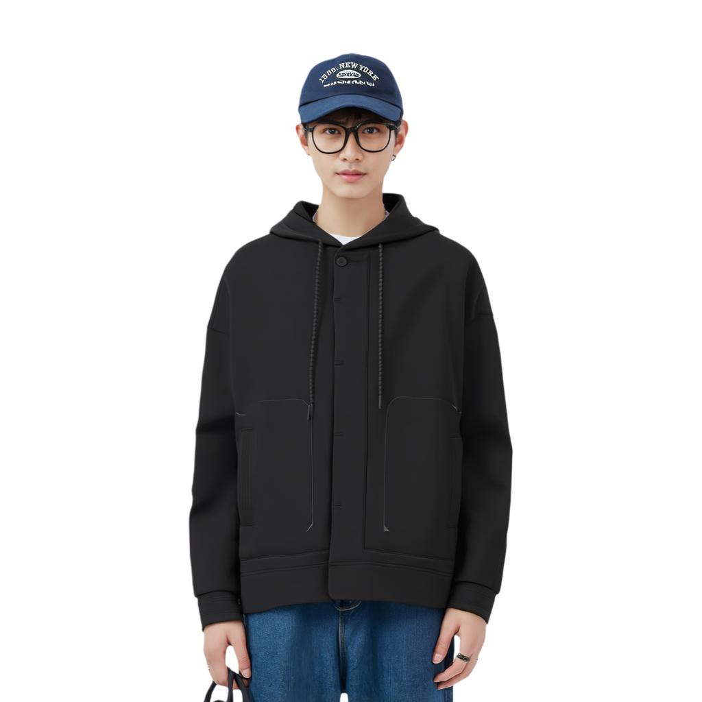 Li Ning X Jackie Chan Kollaboration Kung Fu Serie Bedrucktes Einreihiges Kapuzen-Bequemes Atmungsaktives Lockeres Sweatshirt Herren Sweatshirt AWDV621-2
