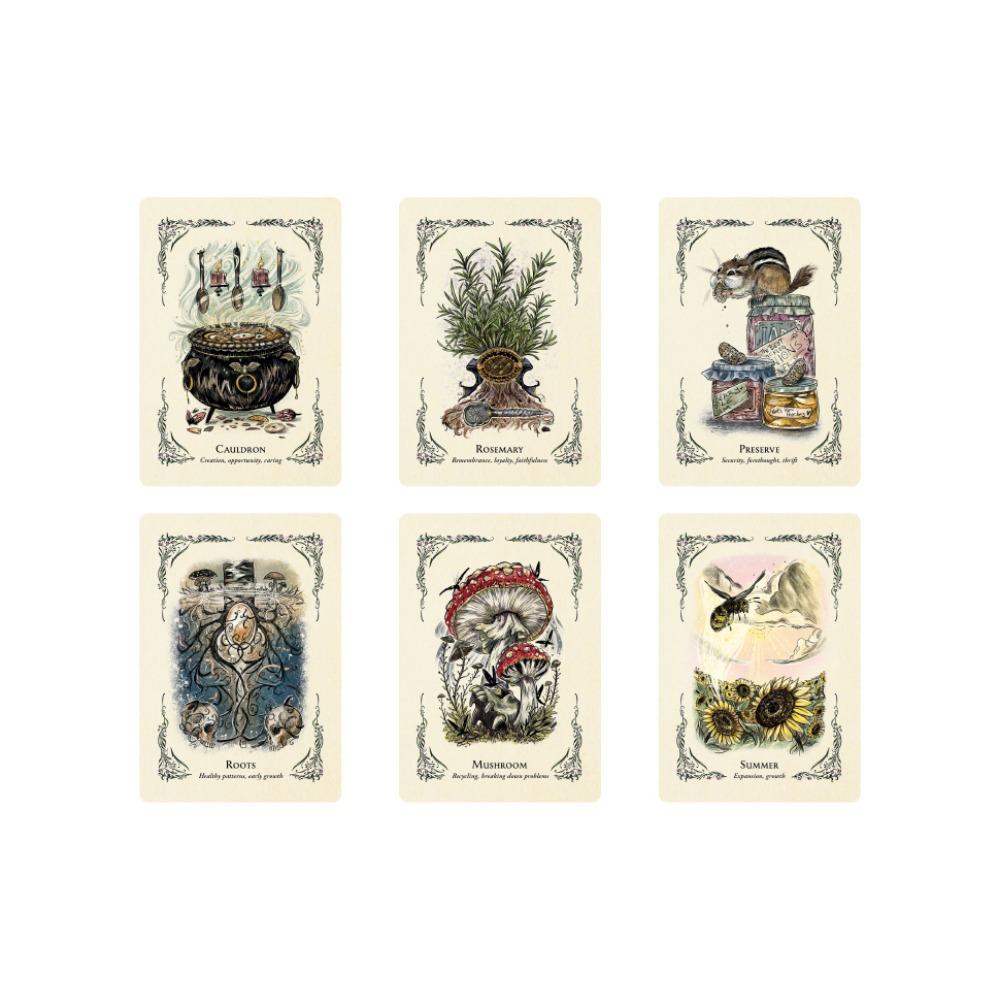 Das Orakeldeck der Grünen Hexe, 10,4 x 7,3 cm, umarme die Weisheit und Einsicht der natürlichen Magie, 50 Karten