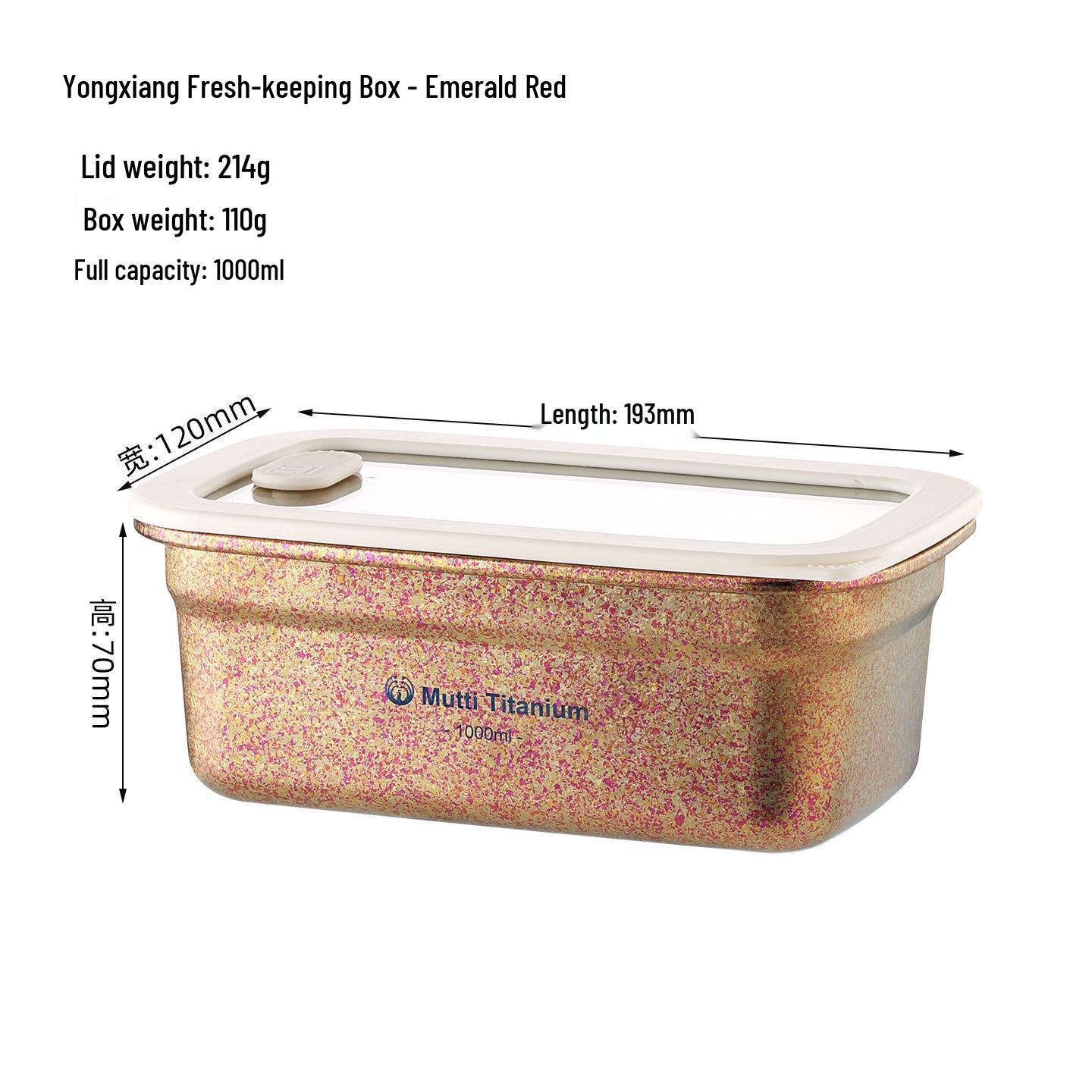 Food-Grade Titanium Sealed Fresh-Keeping Lunch Box with Glass Lid