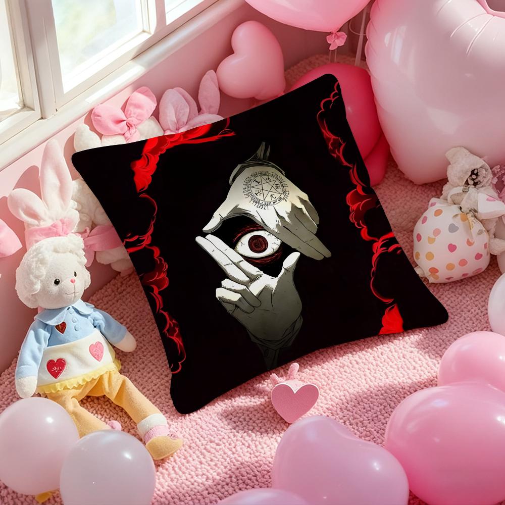 H-Hellsing U-Ultimate Anime Cushion Cover Pattern Printed Pillowcase for Living Room Sofa Cushion Cover & Bedroom Decor