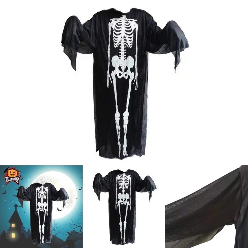 Halloween Skelet Spøgelse Kostume Cosplay Kostume Til Voksne Og Børn