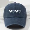Soft And Heart-Shaped Design Adjustable Retro Unisex Baseball Cap Outdoor Sports Fishing Camping Fashionable Hat
