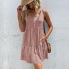 Popular Skirt Summer European and American Sleeveless Casual Suspender Splicing Vest Dress