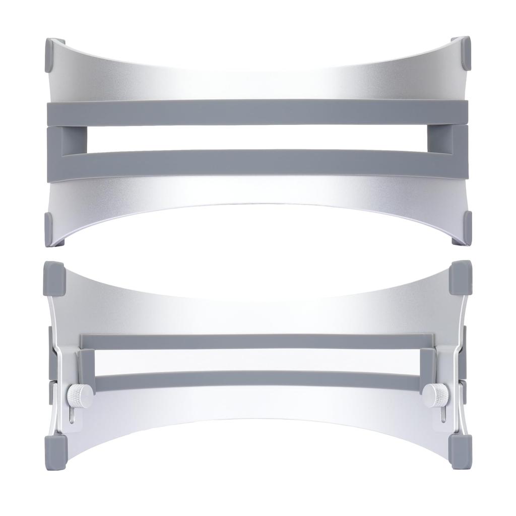 Psitek Adjustable Vertical Laptop Stand 6061 CNC Precision Anodized Fits up to Ventilated Silicone Pad - Aluminum, Machined, Finish, 17" Laptops,