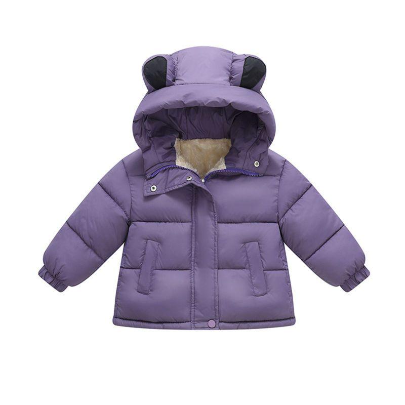 1-5 Years Kids Winter Warm Hooded Coat Zipper Jacket 100