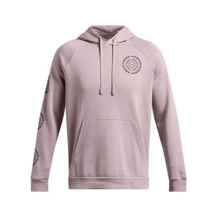 

Under Armour Rival Fleece Удобная Дышащая Толстовка с Капюшоном и Длинным Рукавом Мужская Толстовка Розовый Серый 1386593-015 M