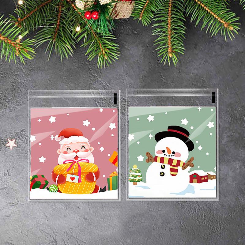 Set Crăciun Fericit Moș Crăciun Cadou Pungă Biscuiți Crăciun Petrecere Acasă Crăciun Formă Biscuiți Crăciun Anul Nou Autocolante Decorațiuni DIY